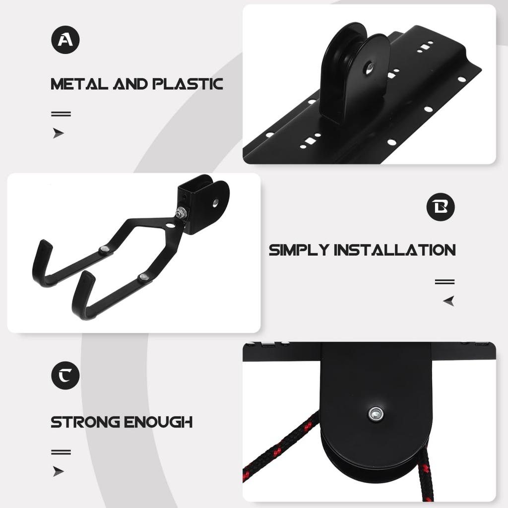 DOITOOL Bicycle Wall Mount Holds Approximately Easy Hanging Type for Garage Bicycle Storage Random Hook, Steel, 50kg, Installation, Space-Saving,