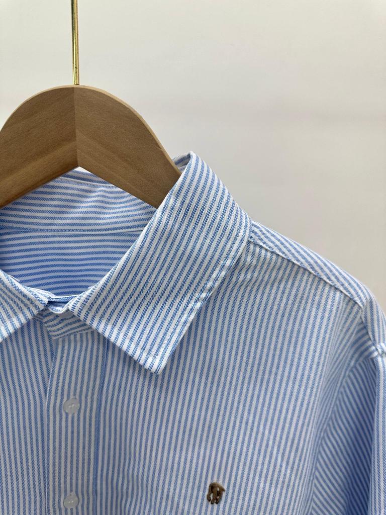 Ralph Lauren Early Spring Striped Long Sleeve Blouse