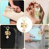 2Pcs Flower Bees Keychain Zinc Alloy Stylish Rustproof Keyring Nature Inspired Jewelry Accessory For Women Men Gift