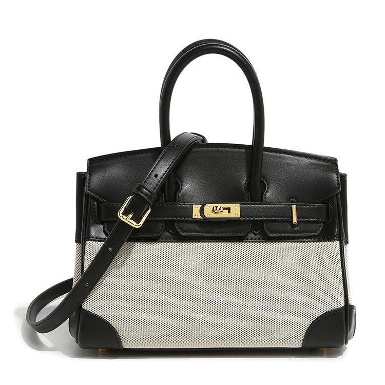 Autumn and Winter New Linen Mini Platinum Bag, High-end Fashion, Simple and Versatile, Portable Single Shoulder Oblique Span Temperament Women's Bag