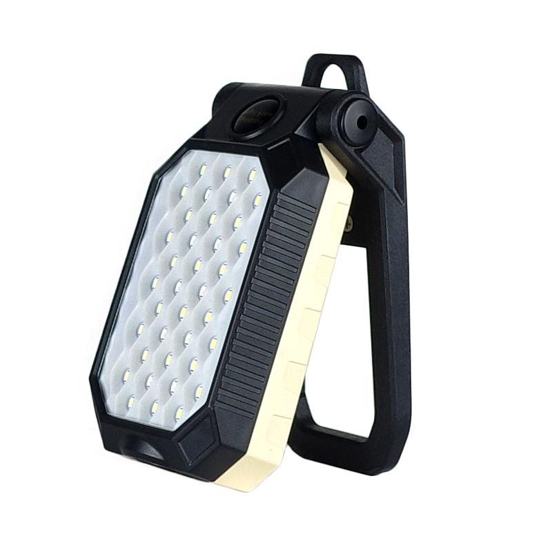 Rechargeable Foldable LED Work Light with Magnet - Portable USB Camping Light (Red & Blue)