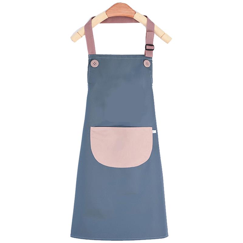 Korean Style Waterproof Unisex Kitchen Apron - Fashionable, Oil & Stain-Resistant with Hand Wiping Feature