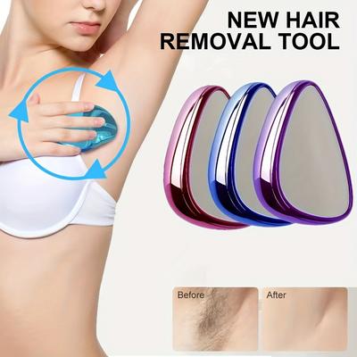 Crystal Depilator, Suitable for Men and Women - Pain-Free Exfoliation, Reusable and Waterproof Hair Removal Tool for Smooth Back
