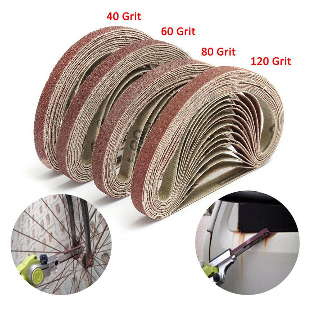 

50pcs Sanding Belts Power Suit For File Sander Abrasive 10x330mm Woodworking Metal Burnishing Accessories Aluminium Oxide 120