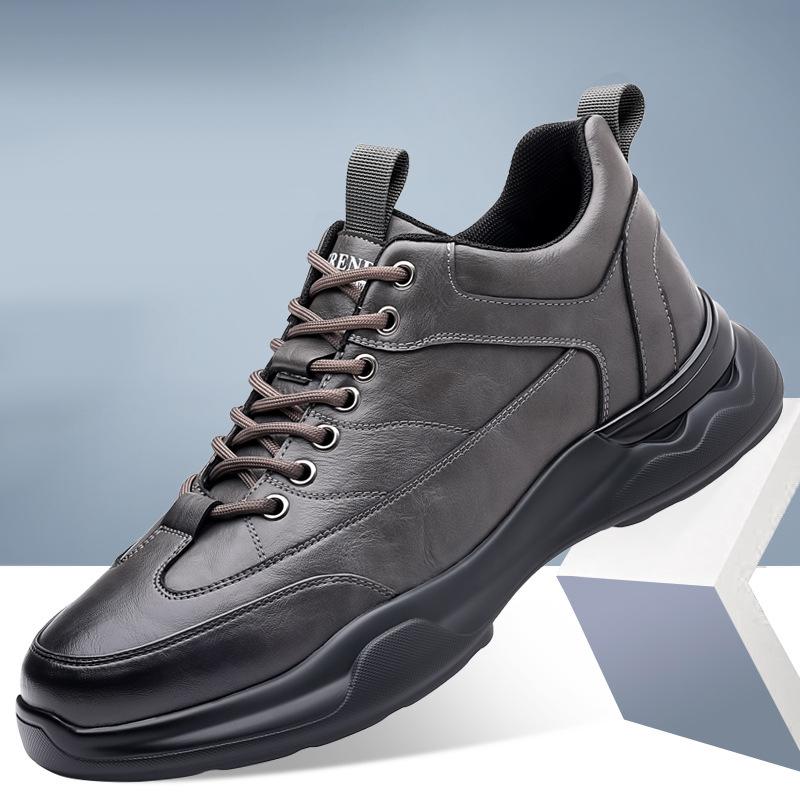 

2025 Autumn New Shoes for Men Genuine Leather Casual Shoes Fashion Leisure Sport Flat Shoes Winter Cow Leather Plush Boots 44