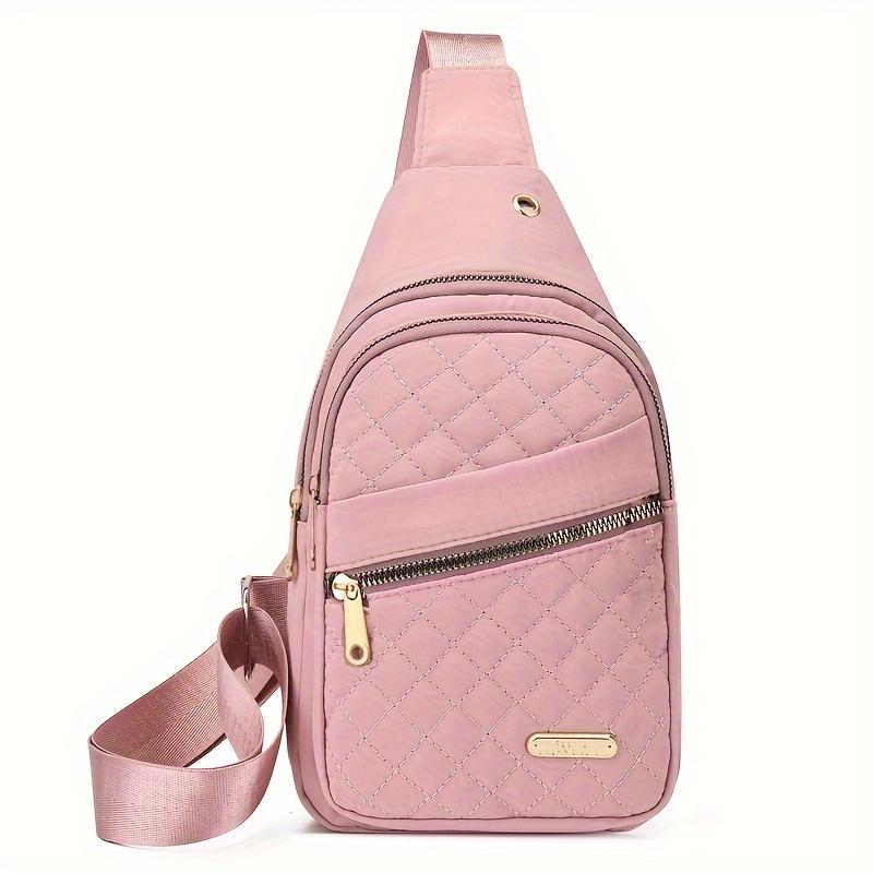 Lightweight & Comfortable Quilted Crossbody Chest Bag - Versatile Solid Color, Casual Outings & Travel Women's Sling Shoulder Purse