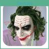 Dark Knight Batman Joker Latex Mask Wig Halloween Horror Prop