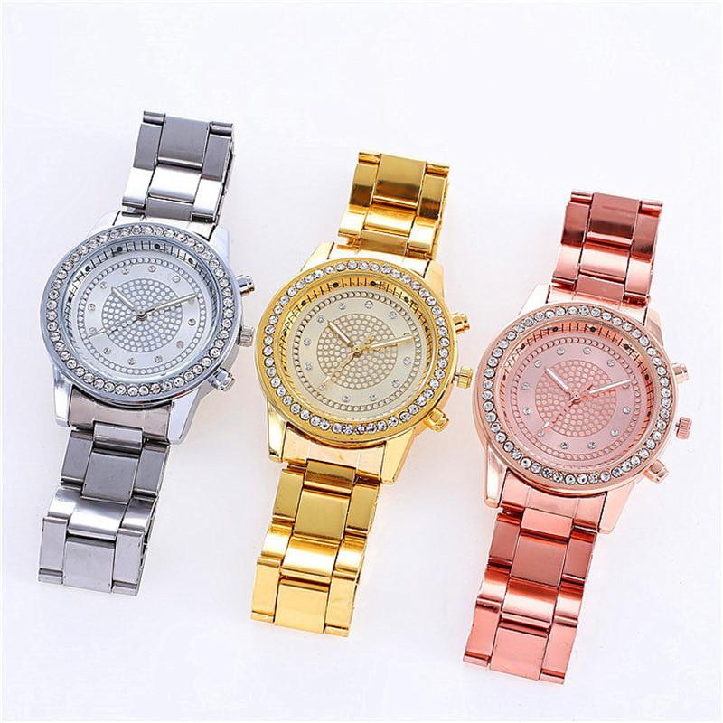 Fashion Women's Watch Quartz Watches Alloy Steel Band Diamond Dial Simple Wristwatch Ladise Clock Zegarek Damski