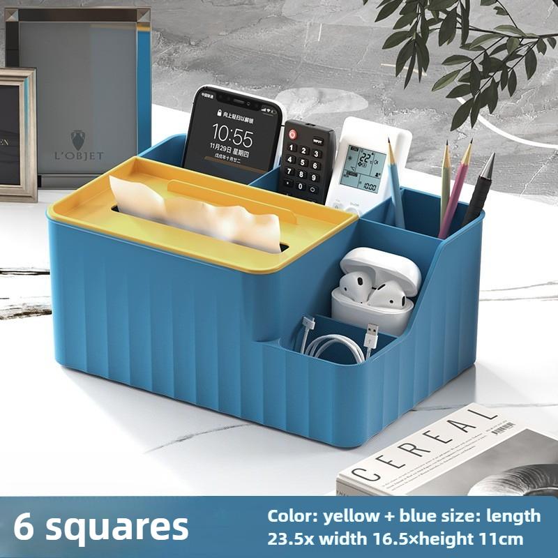 Desktop Tissue Box, Household Paper Box, Living Room, Dining Room, Coffee Table, Multifunctional Remote Control Storage Box