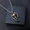 Collar Punk Vintage de Calavera Colgante de Ataúd Personalizado Collar de Acero Inoxidable