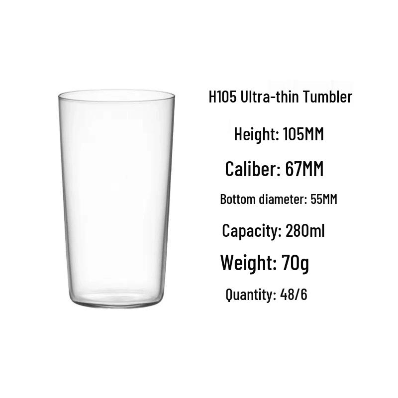 Creative Japanese Thin Collins Glass – Lead-Free Highball Cocktail, Gin, and Tonic Glass