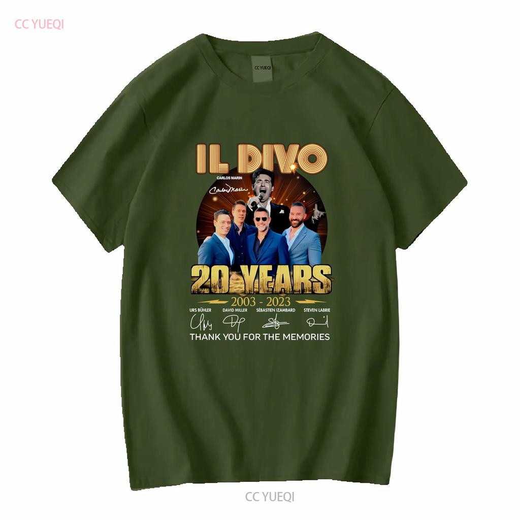 Il Divo 20 Years Thank You For The Memories T Shirt Full Size S 5XL vintage Washed Comfortable Stretched streetwear Versatile