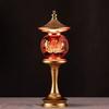 Home Decoration, Alloy Crystal Ball LED Seven Color Lotus Lamp, Buddha Offering Lamp, Meditation, Buddha Tools and Supplies