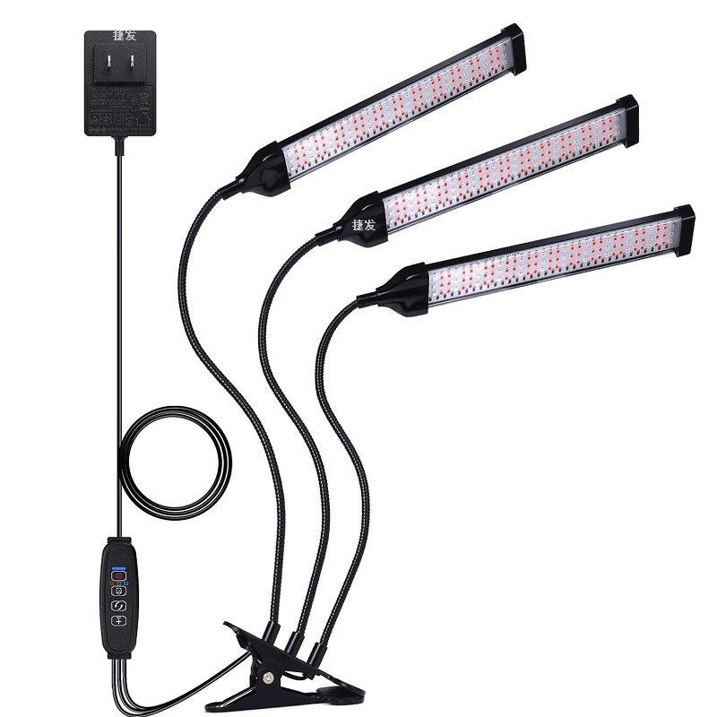 LED Plant Grow Light: 12V Clip-On Full Spectrum with Dimming & Timing for Seedling Sunlight Imitation