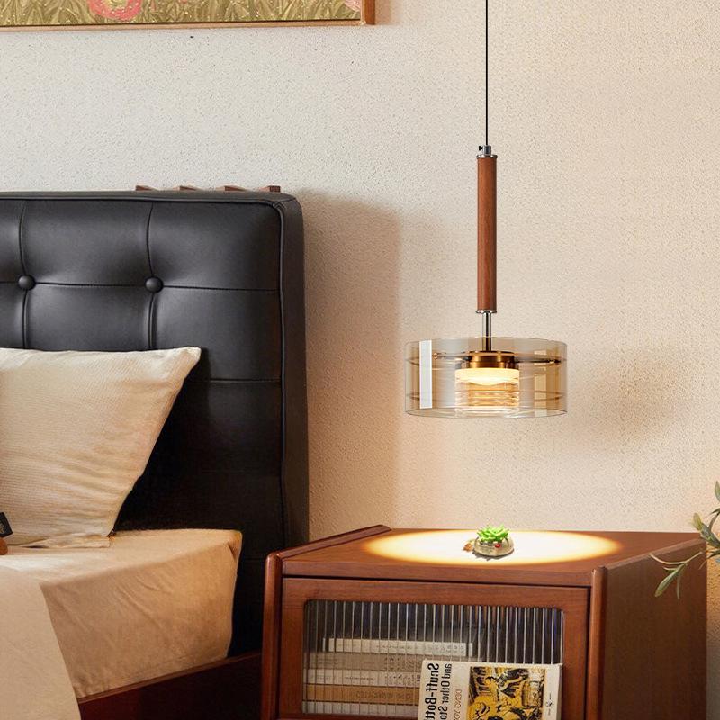 Mid-Century Wabi-Sabi Pendant Light - Japanese Solid Wood, Three-Head Design for Dining Room or Bar Counter