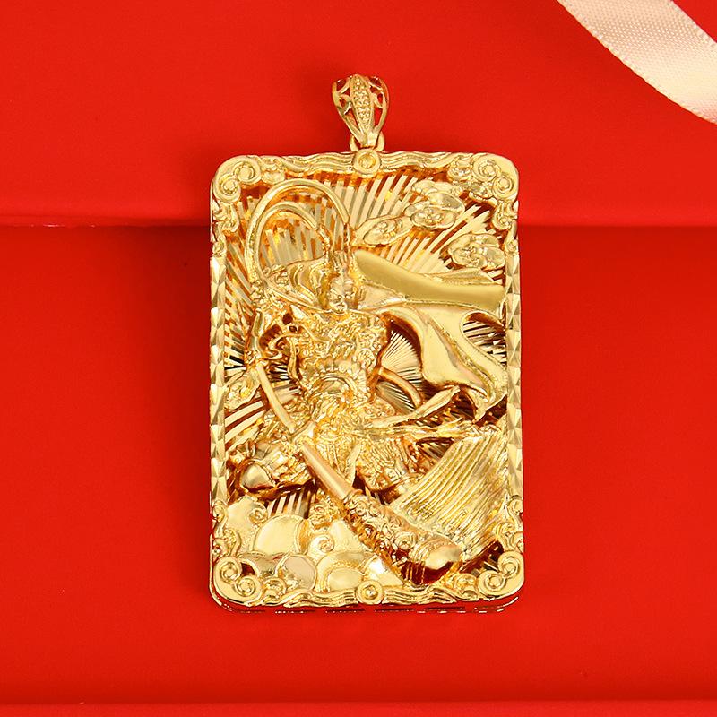 

Ювелирные изделия из 100% чистого золота 24 карата, кулон с биркой Monkey King Daisheng, мужское властное ожерелье