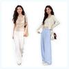 MJ Style Women's Loose Fit Wide-Leg Casual Pants