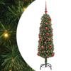 Artificial Christmas Tree with 150 LEDs and Stand Green 120 Cm