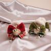Ball Christmas Hair Claw Tassel Christmas Shark Clip Creative Winter Plush Claw Clip  Daily