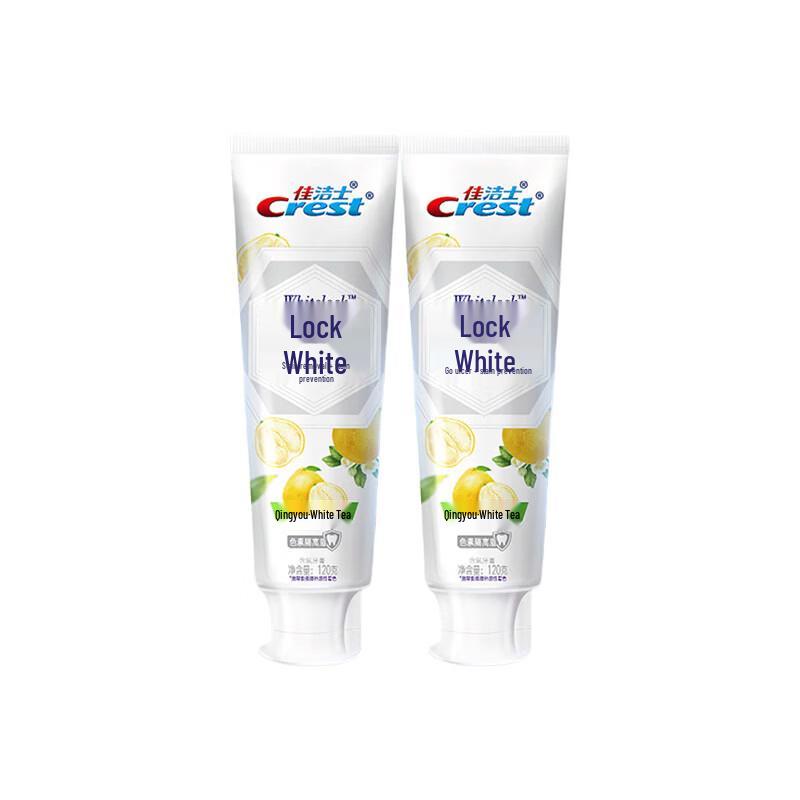Crest Dual-Color Whitening Toothpaste, Clear Pomelo White Tea