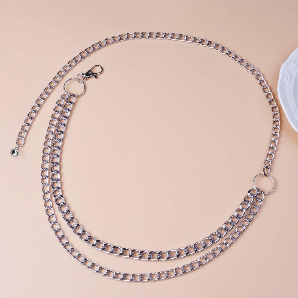 Adjustable Body Link Belts Multilayer Decorative Belt Waistband Waist Chain Belt for Jeans Dress