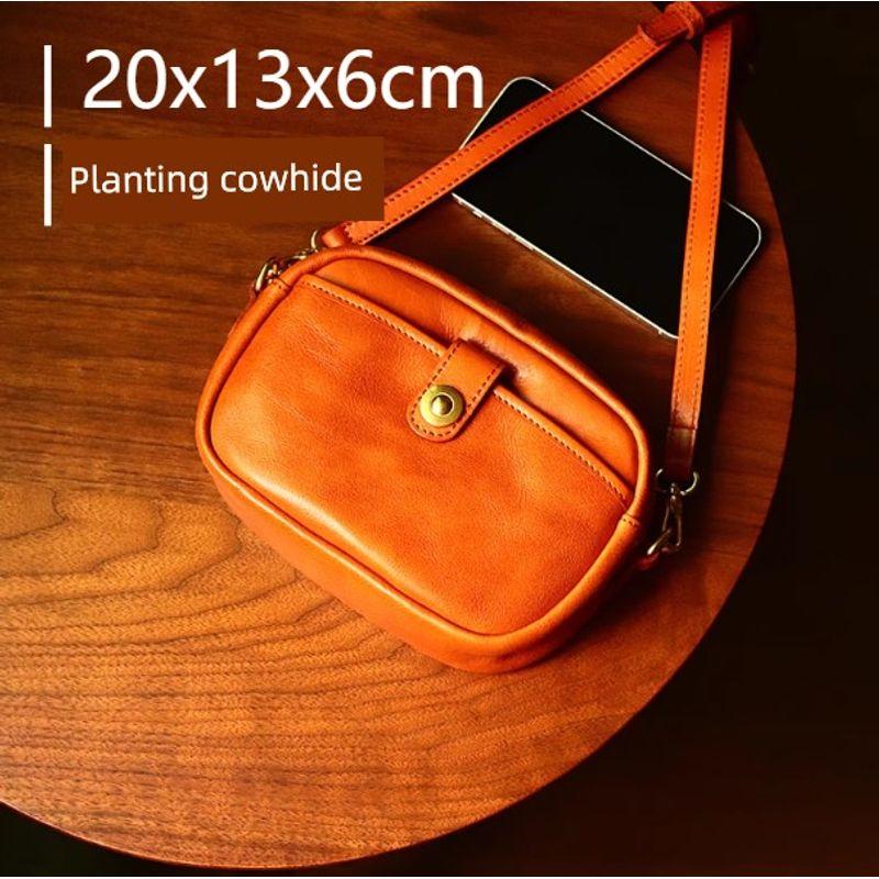 [Clearance Special Offer] First Layer Cowhide Women Bag Genuine Leather Bag Skeleton-Skin