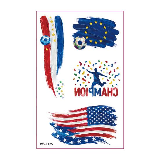 

Waterproof Tattoo Stickers Sweatproof Temporary Tattoos for Club Events Parties Football Fans Makeup Face Stickers E