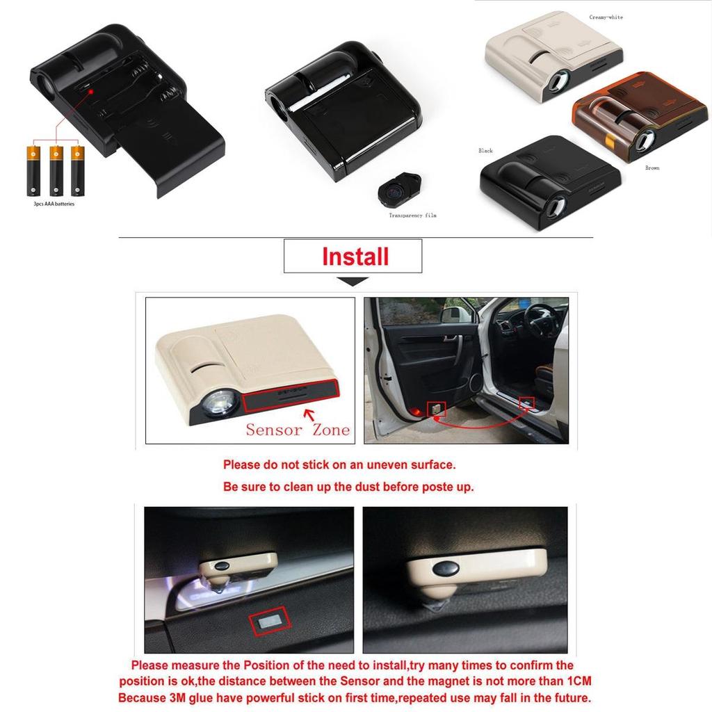 Langlebige Hochwertige Kabellose LED Einstiegsleuchten für Autotüren mit Toyota Logo