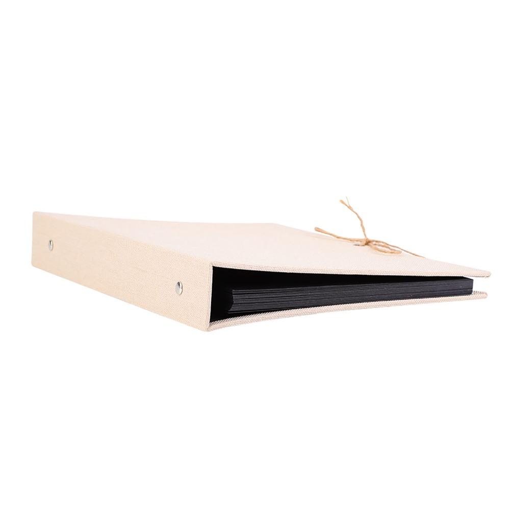 10.43x8.27in Linen Craft Card Album Rope Strap Binding Loose Leaf Photo Book Anniversary Gift