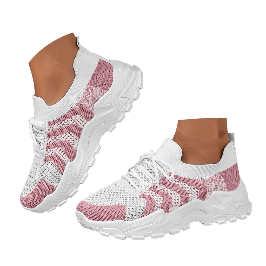 Women'S Gymnastics Sneaker Mesh Platform Lace Up Running Shoes Stylish Casual Women'S Breathable And Comfortable Shoes For Woman