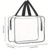 Große Klare Kosmetik-Kulturbeutel-Organizer-Tasche, Transparente Plastik-Tragetasche, Wasserdichte Transparente Kleine Klare Handtasche Geldbörse