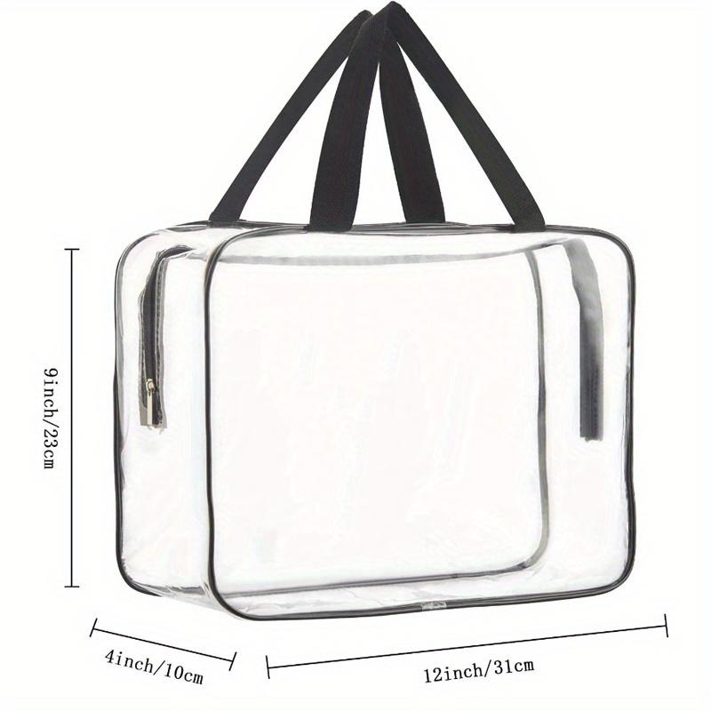 

Large Clear Makeup Cosmetic Toiletry Organizer Bag, Clear Plastic Tote Bag, Waterproof Transparent Small Clear Handbag Purse
