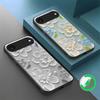Cream Rice White Petals Suitable for iPhone 17 Pro Max 16E 15 Pro 14 13 Plus 12 Mini 11 XR Xs 7 8 16 Air Black Glass Phone Case