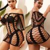 New Ladies Summer Lingerie Fishing Net Wrap Hip Skirt Hollowed Out Backless Mini Short Skirt Bodysuits Dress Women Nightwear
