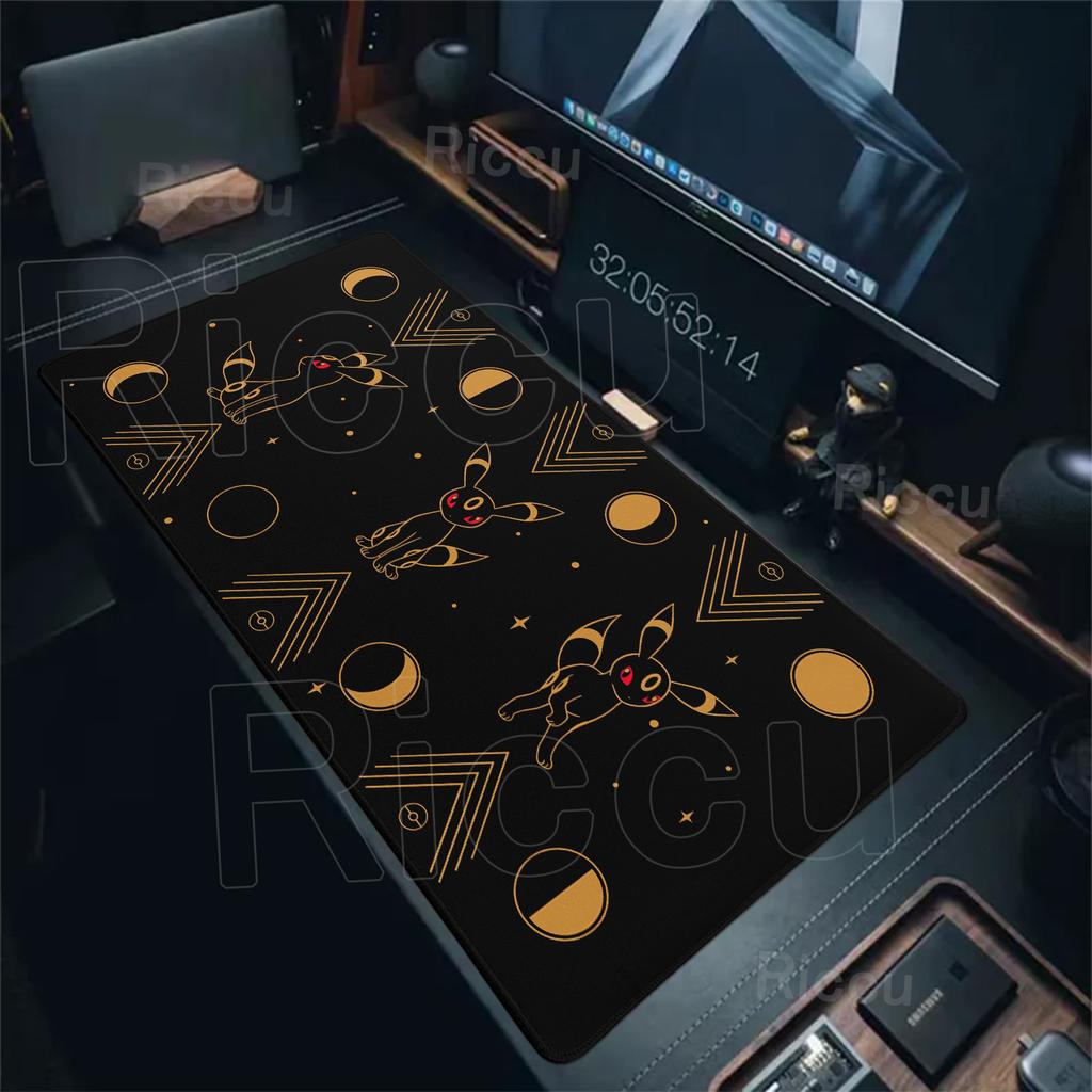 Game Card Pad Anime Gaming Keyboard Pad Pokemon Eevee Mousepad Gamer Mouse Pad HD E-Sports Extended Desk Mat PC Cabinet Tablemat