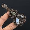 Rainbow Moonstone Pendant Gemstone Jewelry, 999 Copper Wire Wrapped Pendant, Handmade Beautiful Jewelry Pendant
