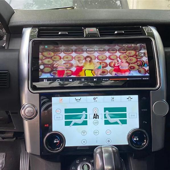 Android CarPlay Dual Screen for Land Rover Discovery 4: Central Control and Air Conditioning Display Modification.
