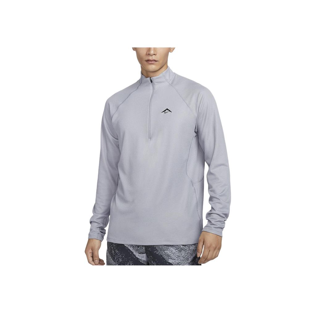 Nike Dri-Fit Trail Einfarbig Vielseitig Bequem Feuchtigkeitsableitend Warm Langarm T-Shirt Herren Oberteile Zementgrau FV9995078