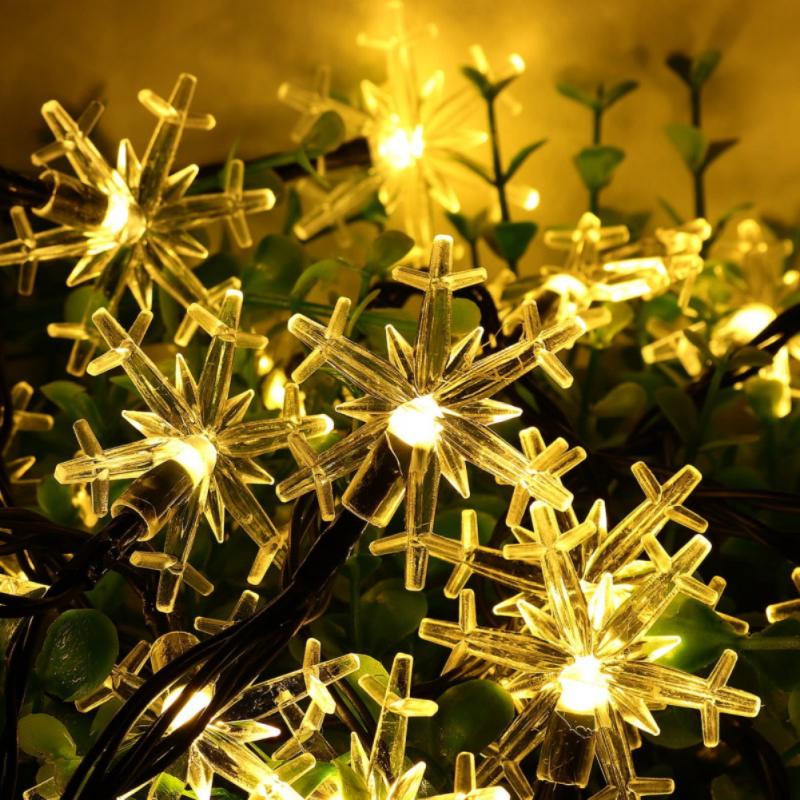 Solar Garden Light New Year Christmas Tree Decorations Waterproof Solar Powered Patio Light Garland Fairy Lights
