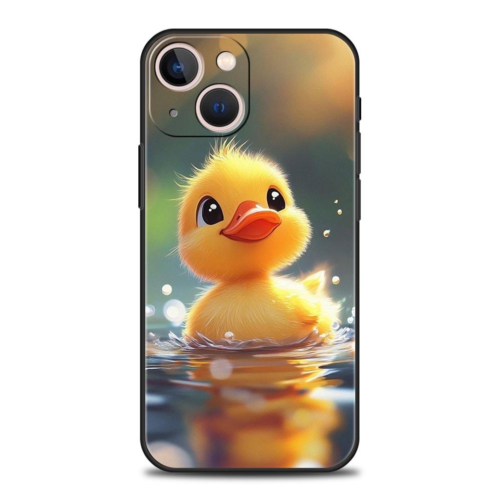 Cartoon Duck Phone Case Cover for iPhone 17 16 15 14 13 12 Pro Max 11 Pro Max 17 AIR Plus Shockproof Soft TPU Shell Fundas Capas