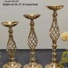 Golden European Iron Art Flower Stand for Wedding Decor and Sign-in Table