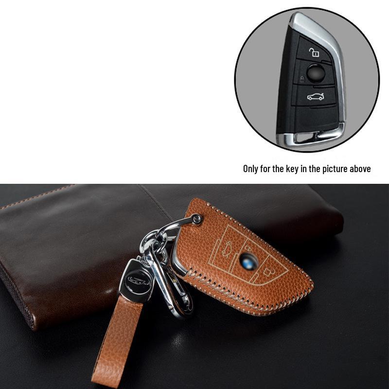 Premium Cowhide Key Case for BMW 3 Series 2013-2018, 2 Series, and 1 Series