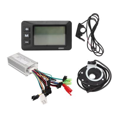 ערכת בקר מנוע לאופניים חשמליים מד LCD ידית גז אגודל סט PAS למנוע ללא פחמים 24V 36V 48V