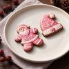 Decorative Wood Shapes for Christmas 12/24/36Pcs Pink Gingerbread Wooden Ornaments, Xmas Tree Hanging Decorations, Lightweight Decorations Festive