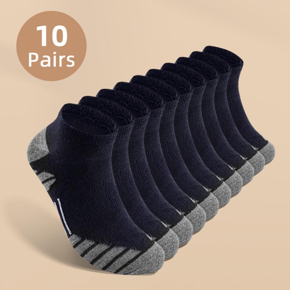 

10/20 Pairs of Socks for Men, Summer, Autumn, Winter, All Season Men s Short Tube Boat Socks, Low Cut Socks, Sweat Wicking 10pairs