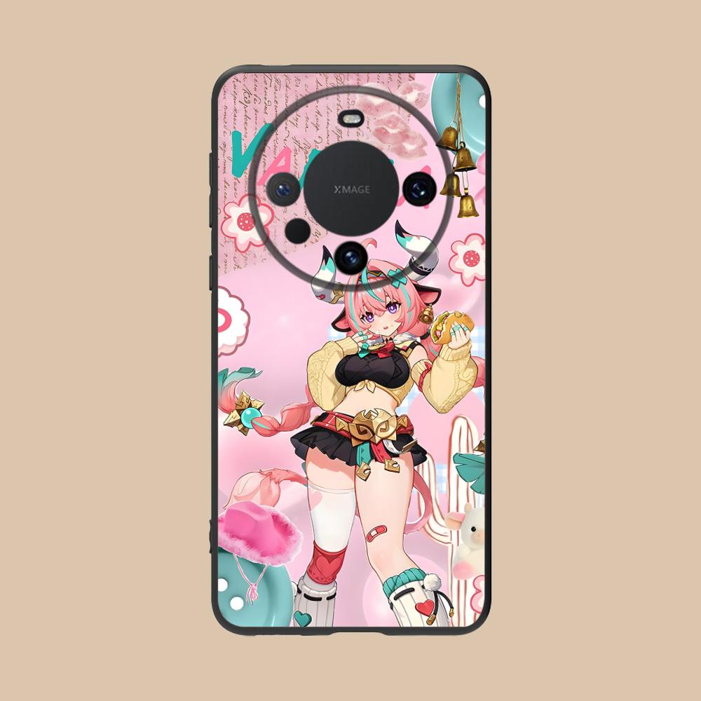 Game GI Varesa Matte TPU Mobile Phone Case for Huawei Mate 60 50 40 30 20 10 Pro Plus Lite E 5G Colorful Printing Cover
