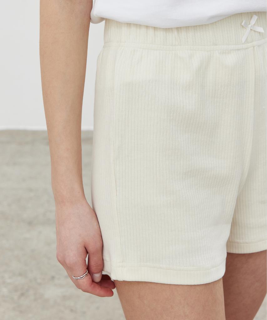 ITOV SEOUL 2Pcs Ribbon Ribbed Shorts Cm