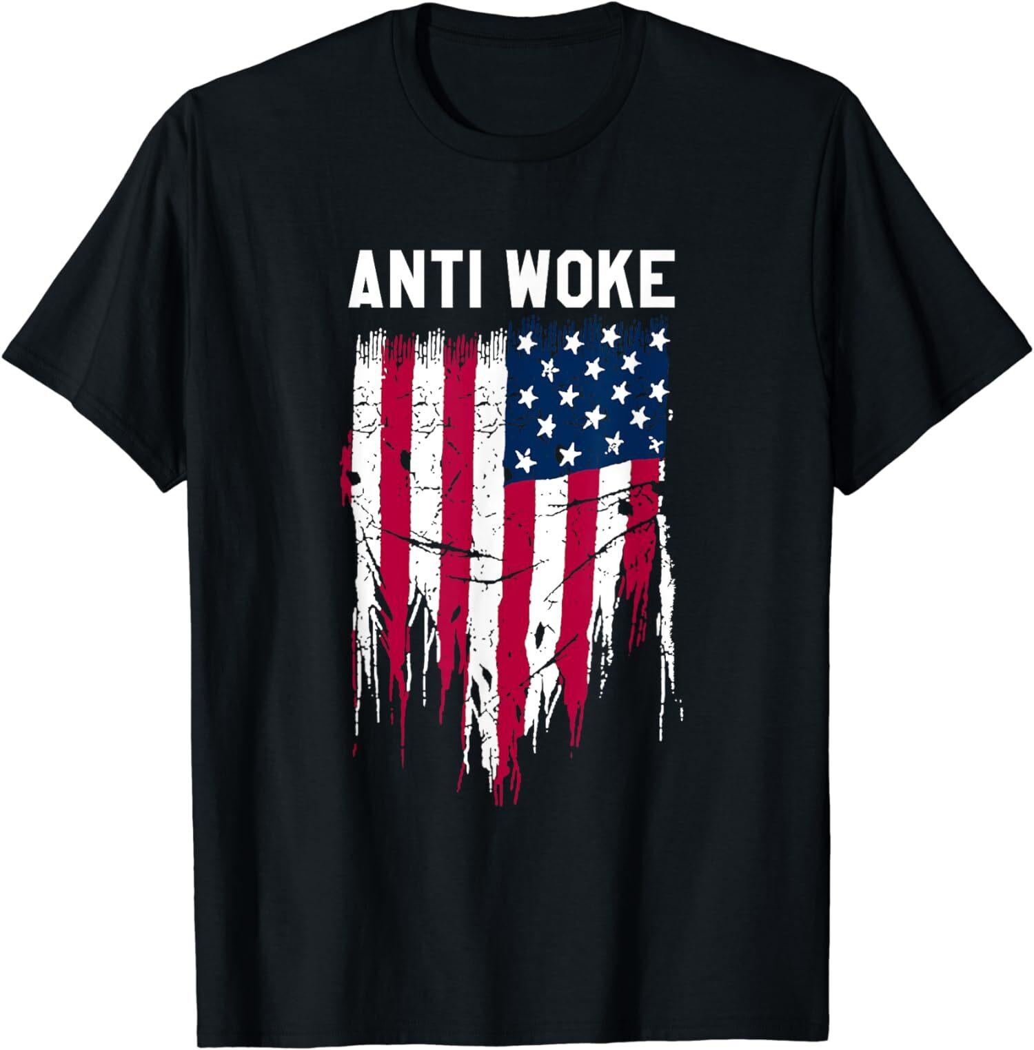 NEW LIMITED American Flag Anti Woke Patriotic Cancel Cancel Culture T-Shirt XXXL