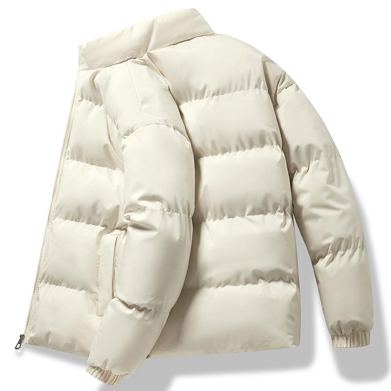 Solid color basic winter new product stand-up collar thickened warm bread clothes couple loose cotton-padded coat