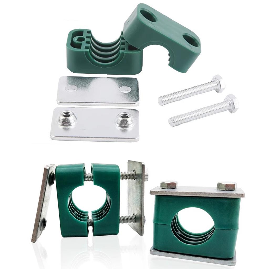 1pcs 6.4-44.5mm Diameter Pipe Bolted Plastic Clip Single Hole Standard Hydraulic Pipe Clamp Tube Fastener Assortment Kit Durable